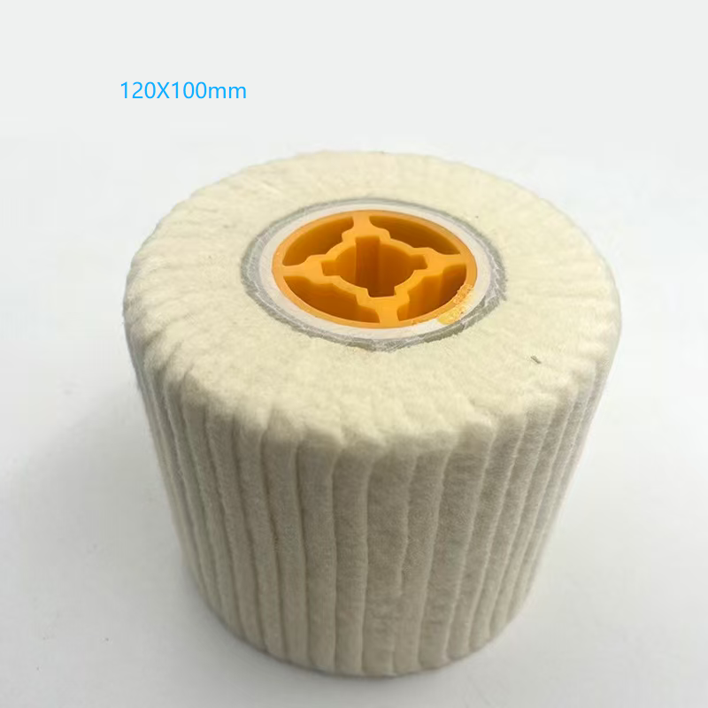 120x100mm Wool Felt Wire Drawing Polishing Wheel for Stainless Steel