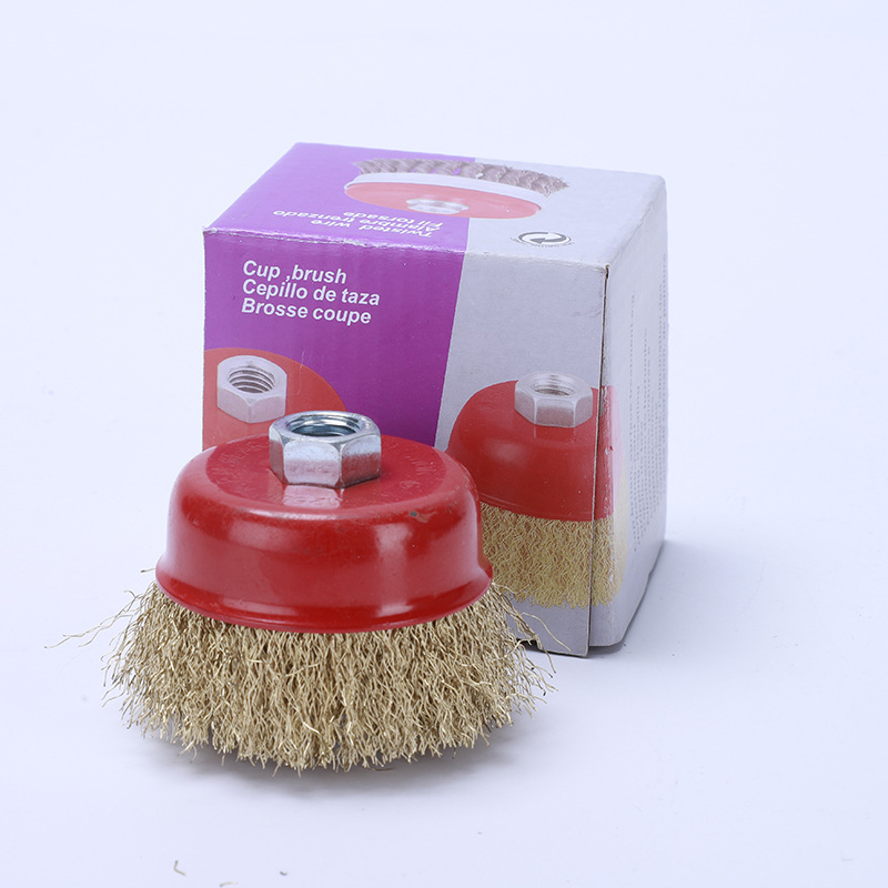 Wire Cup Brush  4inch crimped wire cups with 0.3mm wire